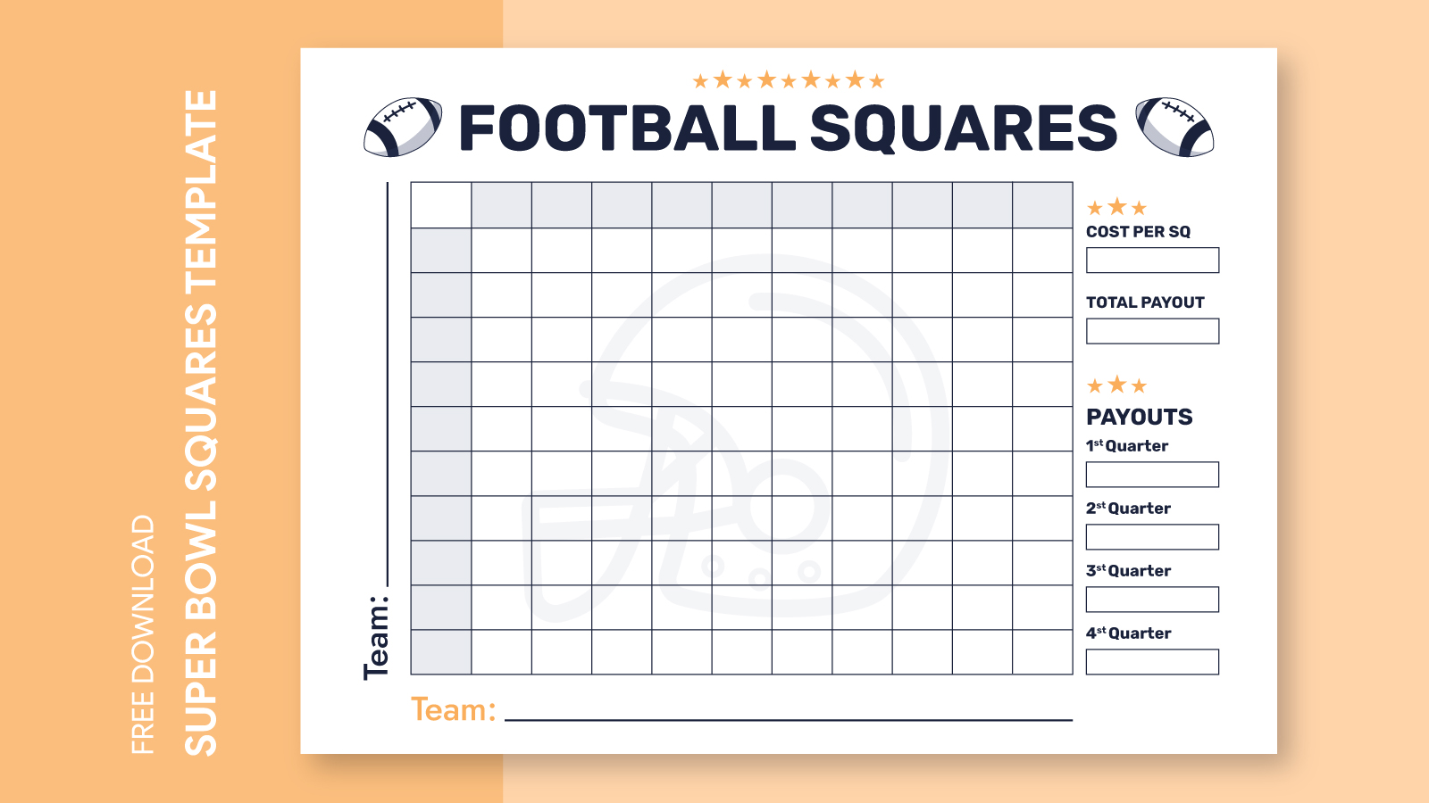 super bowl 100 squares free google docs template - gdoc.io